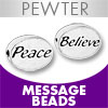 Pewter Message Beads