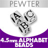 Pewter 4.5mm Beads