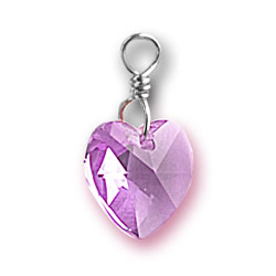 Alexandrite Swarovski Crystal Heart Charm