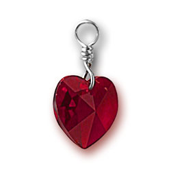Siam Swarovski Crystal Heart Charm