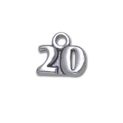 Sterling Silver 20 Charm