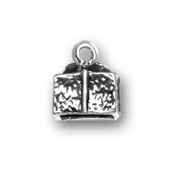 Sterling Silver 3-D Gift Box Charm