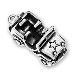 Sterling Silver 4 Wheel Drive Vehicle Charm
