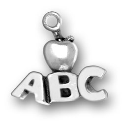 Sterling Silver ABCs with Apple Charm