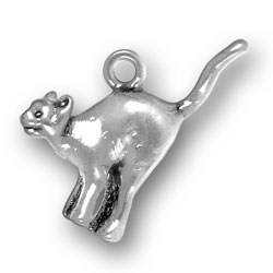 Sterling Silver Alley Cat Charm