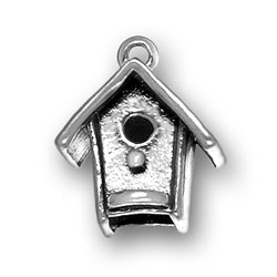 Sterling Silver Birdhouse Charm