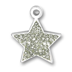 Sterling Silver Crystal Star Charm