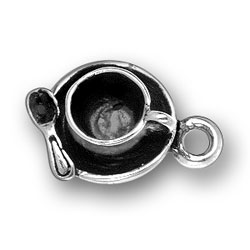 Sterling Silver Cup Spoon and Saucer Charm
