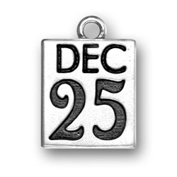 Sterling Silver December 25th Charm