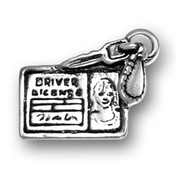 Sterling Silver Female Drivers License Charm