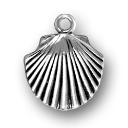 Sterling Silver Flat Seashell Charm