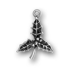 Sterling Silver Holly Charm