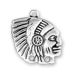 Sterling Silver Indian Head Charm