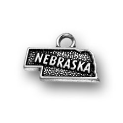 Sterling Silver Nebraska Charm