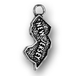 Sterling Silver New Jersey Charm