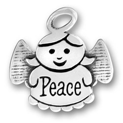 Sterling Silver Peace Angel Charm