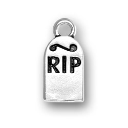 Sterling Silver RIP Headstone Charm