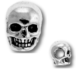 Sterling Silver Skull Bead