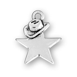 Sterling Silver Star Hat Charm