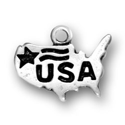 Sterling Silver United States Charm