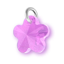 Violet Crystal Flower Charm