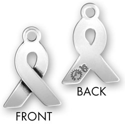Engraved Awareness Ribbon: Personalized Charm