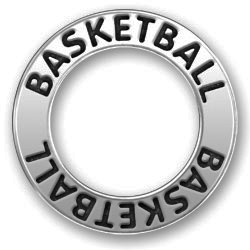 Basketball Affirmation Ring: Pewter Sports Charm