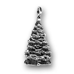 Pewter holiday Christmas Tree Charm