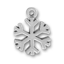 Pewter Holiday Snowflake Charm