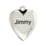 Engraved Flag Puffed Heart Personalized Charm