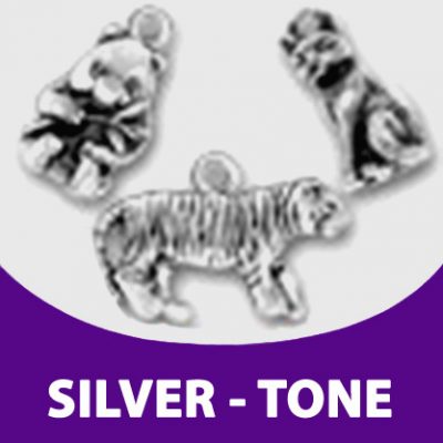 Silver Tone Charm Jewelry for Bracelets