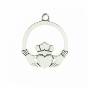 Sterling Silver Claddagh Heart Charm